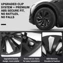 Abystar Hubcaps for Tesla Model Y Juniper 2026, 19 Inch Matte Black Wheel Covers with Center Caps, Cross-Spoke Design Rim Protectors, Easy Clip-On Installation, for Model Y Juniper Accessories