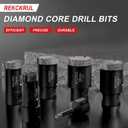 1-1/4 Inch Dry Diamond Core Drill Bits, 32mm Vacuum Brazed Diamond Hole Saw for Porcelain, Ceramic, Granite, Brick, Concrete - M14 Thread & M14 Hex Adapter