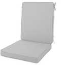 20x 20 Inch Outdoor Seat Cushion,  Fade Resistant Deep Seat and Back Cushion with Removable Cover for Patio Furniture Chair, Sofa and Couch, Light Gray