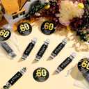 Teenyyou 25 Sets 60th Birthday Party Favors for Guests 60th Magnetic Bottle Opener Multifunctional Jar Can Opener Thank You Cards Bag with Twine for Anniversary Party Favors Wedding Shower