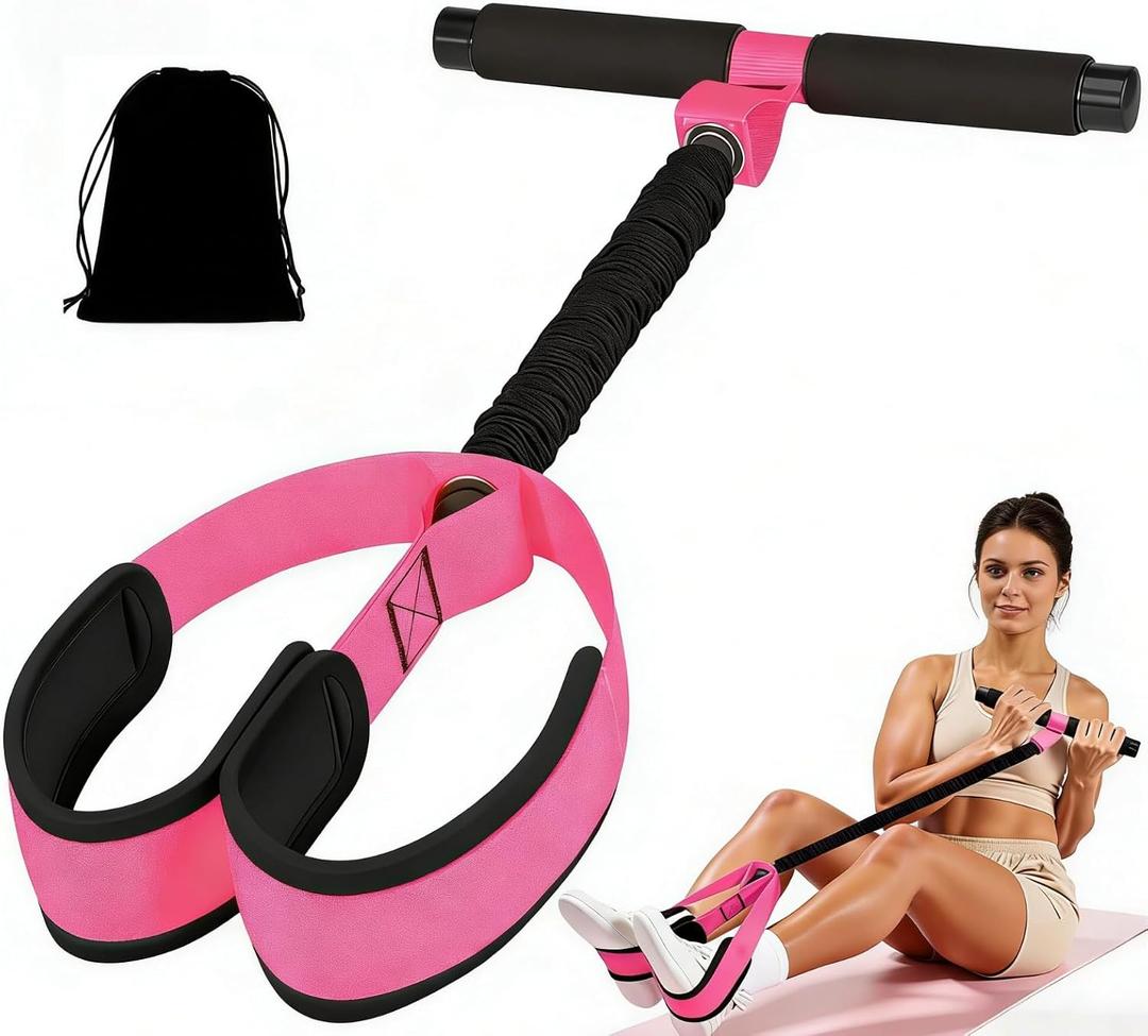 Pedal Resistance Band with Handle,Upgraded 55LBS Exercise Pedal Bands forAnkle Puller Sit-up & Leg Equipment Exercise,Multifunction Fitness Resistance Bands for Women Postpartum Recovery