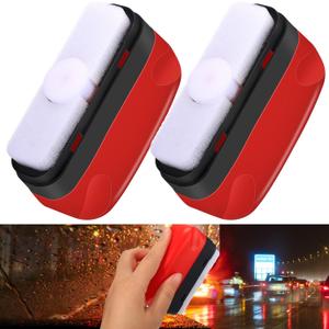 Vodolo Automotive Oil Film Cleaning Brush, 2 PCS Reusable Rain and Fog Proof Automatic Car Glass Cleaning Board Brushes for Windshield, One-Piece Automobile Auto Oil Film Cleaning Brush for Car Windows