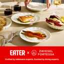 Eater x Zwiesel Fortessa Parasol Bone China, 12 Piece Dinnerware Set (Service for 4), White