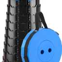 Upgraded Foldable Stool Thickened, Portable Collapsible Stool, Camping Chairs for Hiking Tours, BBQ, Parties, Outdoor Activities, Blue 
