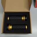 TIGERSGATE 1" Silicone Handlebar Grips with Front & Rear End Cap for Harley 2002-2017 V-Rod, 1996-Up XL, 1996-2007 Touring, 2008-2013 XR, 1996-2017 Dyna,1995-2015 Softail, Gold