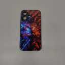 Anime Phone Case for iPhone 16, Manga Design Tempered Glass Back with Soft Silicone Bumper, Shockproof Glossy Cover Shell (Satoru_Yuji_Sukuna)