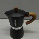 Mongdio Stovetop Espresso Maker Moka Pot, Cuban Coffee Maker Stove top coffee maker Moka Italian Espresso Greca Coffee Maker Brewer Percolator, 6 Espresso Cups, 10 oz - Black