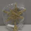 Sonwyoung Large Christmas Star Tree Topper with 20 LED Lights 12.5 Inch Star Tree Topper Glitter Sparkle Xmas Treetop Ornament for Home Holiday Party Decorations(Gold)