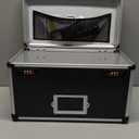 15 x 8.7 x 10 Inch Lockable Storage Box with Combination Lock, Portable Safe for Documents, Medicine, Cash & Valuables, Medicine Lock Box with Label Slot for Home, Office & Travel - Black