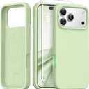 GONEZ Magnetic for iPhone 17 Pro Max Case, [Compatible with MagSafe] Anti-Scratch Microfiber Lining & Screen Protector, Silicone Camera Control, Shockproof Slim Phone Cover 6.9 inch, Green