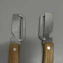 2Pack Multi Vegetable Peeler for Potato Apple Carrot - Stainless Steel Blade Kitchen Tool, Fruit & Citrus Peeler with Wooden Handle and Bottle Opener, Cabbage Cutter for Home Kitchen