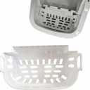 Ice Maker Ice Basket - Replacement Storage Bin with Drain, Safe Plastic - Verify Your Ice Maker's Basket Dimensions Before Purchase(Size: 6.93"D x 4.09"W x 3.35"H) (S)