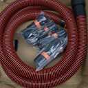 10FT Vacuum Hose Extension with 6 Adapter Attachments,Fits 1-1/4" Vacuum Cleaner Hose,Multi-Size Fittings 0.9" to 1-3/4",Universal Shop Vac Accessories (Please Confirm Hose Size Compatibility)