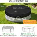 SIHAIAN 12 Ft Round Pool Cover, with Automatic Drain Pool Cover, Patented One-Piece Tensioning System Above Ground Pool Cover, Preventing Waterlogging, Yarn-Dyed Oxford Fabric Solar Pool Cover