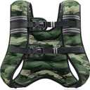 ZELUS Weighted Vest, 6lb/8lb/12lb/16lb/20lb/25lb/30lb Weight Vest with Reflective Stripe for Workout, Strength Training, Running, Fitness, Muscle Building, Weight Loss, Weightlifting (Forest Green Camo)