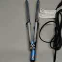 BaBylissPRO Nano Titanium Prima Ionic Hair Straightener  Professional Flat Iron & Curling Iron in One for Stylists, Pro Styling Hair Tool (1 1/4 Inch, Blue)