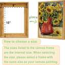 14x18 Canvas Floater Frame with 0.6"-0.9" Deep, Canvas Floating Frame for Oil Painting, Art Prints Artwork Frames(14"x18",Nut Brown)