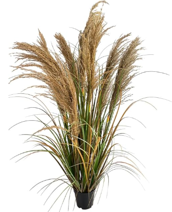Alonfala - 43" Artificial Pampas Grass (2-Pack) - Faux Tall Grass Plants in Pots for Indoor Floor Decor, Housewarming, Home Office, Living Room