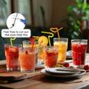 2 x YAOSHENG 200pcs Pink Straw 10.23" x 0.23"Solid Colors Flexible Drinking Straws, Plastic Disposable Bendy Straws (Pink)