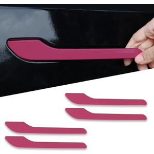 Door Handle Cover Fit for Tesla Model 3/Y 2017-2025 Model Y Juniper, 4 PCS Door Handle Protective Cover for Tesla Accessories (Purple)