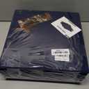 TSJOFFICE Large Cork Board for Wall - 48" x 36" Bulletin Board with 50 Pushpins for Office Decor, Pin Board 12 Pack Felt Wall Tiles with Safe Removable Adhesive Tabs, Corkboard for Home - Navy Blue