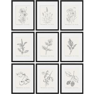 eletecpro 12x16 Picture Frames Set of 9, Classic Gallery Wall Frame Set Displays 8.5x11 Photos with Mat or 12x16 without Mat, Photo Frames Collage Wall Decor, Poster Display for Home Decor, Black eletecpro 12x16 Picture Frames Set of 9, Classic Gallery Wall Frame Set Displays 8.5x11 Photos with Mat or 12x16 without Mat, Photo Frames Collage Wall Decor, Poster Display for Home Decor, Black