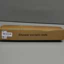 Shower Curtain Rod Adjustable 30-80" with Holder, Anti-Rust Shower Rod & Spring Tension Shower Rod No Drill, Black Shower Curtain Rod for Bathroom Tension Rod