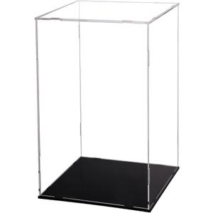 Evron Display Case for Collectibles Assemble Clear Acrylic Box Alternative Glass Case for Display Action Figures Home Storage & Organizing Toys (9.8x9.8x15.7inch;25x25x40cm)