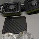 ODSD 2 Burner Camping Stove with Windshield, 20000 BTU Propane Camp Stove, Portable Folding Gas Stove, Camping Essentials Gear Includes Frying Pan, Coffee Stand & Carry Bag, Green