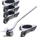 Set of 4 Super Duty Cup Dolly | Large Frame | Model 3310 | 3000-lb Capacity Per Set with Heavy Duty Phenolic Wheels