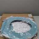 Elongated Closed Front Plastic Toilet Seat with Cover, Easy Clean , Regency Blue