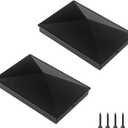 4x6 Aluminum Post Caps, Pyramid Wood Post Cap Waterproof Fence Posts Cover Deck Corridors Mailbox 2 Pack
