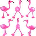 Yaomiao Inflatable Pink Flamingo Summer Beach Luau Birthday Party Accessories for Outdoor Indoor Hawaiian Party Decoration (24 Pieces)