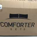 Floral Comforter Set King Size 7 Piece, Black Flower Bed in a Bag, Elegant Ink Comforter Bedding Set for All Season (Ink, 104"x90")