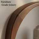 20x30 Inch Dark Walnut Asymmetrical Wood Wall Mirror for Entryway