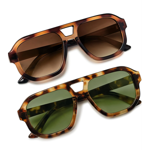 livho Trendy Polarized Square Aviator Sunglasses Women Men Square Eyewear Frame, Retro Sun Glasses for Women Men 2025 Shades