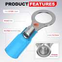 AIRIC Heat Shrink Wire Connectors Kit, 22-10 AWG Waterproof Crimp Terminals, Marine Electrical Connector, Insulated Cable Ends, Wiring Terminal End for 22-10 Gauge, Ring Fork Spade Butt Splice 120 PCS