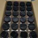 24 Pack 17 oz Plastic Spice Jars with Black Cap Empty Seasoning Bottles with Shaker Lids Clear Square Spice Bottles for Storing Spice Salt