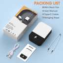 2 x Portable Neck Fan Rechargeable, Mini Fan Handheld with Waist Clip 3 Speed Adjustable, Leafless Personal Fan for Home Office Outdoor Travel (Black)