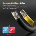 Jumper Cables for Car, Heavy Duty Automotive Booster Cables for Car, SUV and Trucks Battery, for Jump Starting Dead or Weak Batteries with Carry Bag, Gloves, Brushes(6 Gauge 16 Feet)