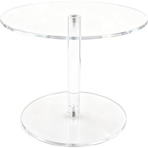Acrylic Cake Stand for Dessert Table, 7.8 Inch Clear Round Cupcake Stand Display Riser for Birthday Party Wedding Event, Pastry Candy Pizza Display (Small)
