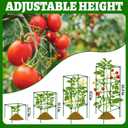 2 Pack Tomato Cages for Garden,Square Tomato Plant Cage Support Heavy Duty Pole 57*15.4*15.4 Inches,Steel Plant Tower Stakes,Cherry Tomato Trellis Cucumber for Climbing Vegetables Flowers Fruits-Green