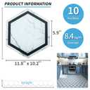 Art3d 10-Pack Hexagon Peel and Stick Flooring Tile Marble Look, Self Adhesive Waterproof Vinyl Floor Tile for Living Room, Kitchen, Bathroom, Bedroom, 11.8" x 10.2" White Marble