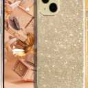 MATEPROX Compatible with iPhone 15 Plus Case Bling Sparkle Cute Girls Women Protective Cases Cover for iPhone 15 Plus 6.7" 2023-Gold