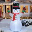 4 FT Christmas Snowman Inflatables Christmas Blow up Snow Man Decoration with LED Lights Indoor Outdoor Winter Outside Holiday Party Patio Garden Lawn Decor