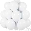 ASIYUHY White Balloons 100 Pack 12 Inch White Latex Party Balloons with 2 Rolls of Ribbon Helium Balloons for Wedding Birthday Party Baby Shower Engagement Anniversary Decorations