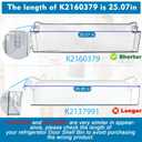 HRT180N6AWD Long Door Bin Compatible with Hisense HRT180N6ABD, HRT180N6AVD, HRT180N6AWE Full Width Door Bin Part Number: K2160379