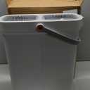 Flat Mop and Bucket System - Mop and Bucket with Wringer Set for Home | Wet Dry Mop for Apartment, Tiny Home, Windows, Wall, Hardwood Floor, RV with 6 Reusable Microfiber Cloth