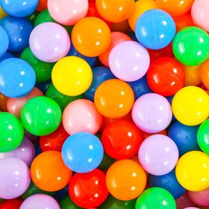 Soft Plastic Ball Pit Balls, 100 200 500pcs Plastic Toy Balls for Kids, Crush Proof Stress Balls for Baby Toddler Birthday Party, Ball Pits Play Tent, Baby Pool Water Toys, Party Decoration