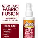 Aleene's Fabric Fusion Spray Pump, Permanent Fabric Glue, 4 fl oz, Fast Drying Spray Adhesive for Cotton, Denim, Polyester - Prime Before Use